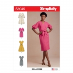Misses` and Miss Petite Dresses, Simplicity Pattern #S8945