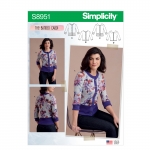 Misses` Banded knit Cardigans, Simplicity Pattern #S8951