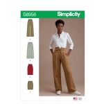 Misses` Pants and Skirts, Simplicity Pattern #S8956