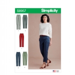 Naiste kitsad Leg püksid variatsioonidega, Simplicity Pattern #S8957