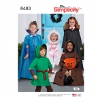 Laste keep-kostüümid, suurused: A (S-M-L) Simplicity Pattern #8483