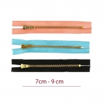 7 cm - 9 cm Closed end Metal Zippers Opti, zip fasteners, member width: 6mm