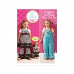 Ompelukaava: Girls` Top, Pants and Overalls; Dolls` Top and Pants, Kwik Sew K0135