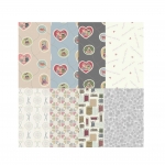 Набор ткани для пэчворка (Лоскутное шитьё ), Threaded With Love Charming Squares, 13 cm x 13 cm ( 5` x 5`)