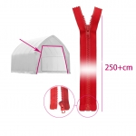 Plast hammaslukk, traktorlukk, Opti 6mm, 250 cm - 900 cm, ekstra pikad, alt avatavad