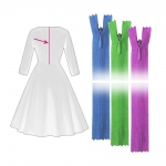 Piilovetoketju nylon 45 cm