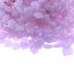 Flat flower-shaped glass beads, 12x5mm