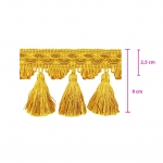 Curtain Tassel Lace (Decorative Fringe Lace), 9 cm