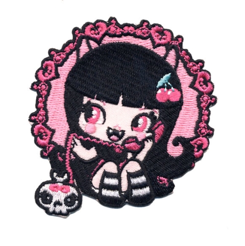 Embroidered Iron-On Patch, 7,5 x 7,0 cm, AS61