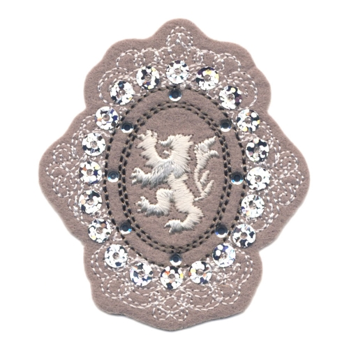 Аппликация клеевая, вышивка текстильная, Термоаппликация, 6,5 x 5,7 cm, EM22