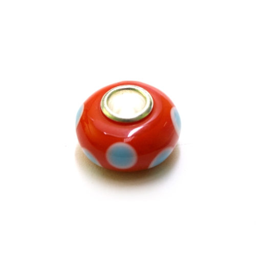 Värvilised, klaasist metallsisuga pandora tüüpi helmed 14 x 7mm