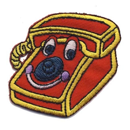 Embroidered Iron-On Patch, 6,5 x 6,0 cm, AD37