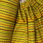 Tugevam puuvillane kangas prinditud mustriga, Muhu saare värvides