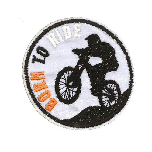 Embroidered Iron-On Reflective Patch, ø 5,7 cm