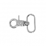 Swivel hook; swivel latch; swivel ring; snap hook, key clasp, Twist Base, 45 x 32 mm for band 20 (-25) mm
