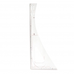 Портной линейка триугольник, прозрачный, 60 x 25см, KL2121