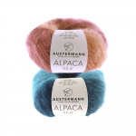 Siidi ja alpakavilla sisaldusega lõng Alpaca Silk, Austermann
