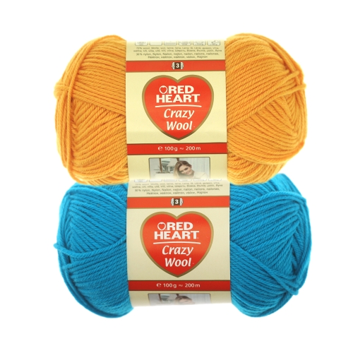 Пряжа с содержанием шерсти Crazy Wool, Red Heart, 100 g = 200 m