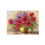 Kit for hand embroidery, canvas with printed Pattern, Ariadna, Malwina, 8040