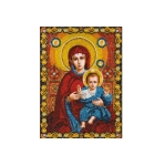  Наборы для вышивания бисером, Nova Sloboda, CK9002, Набор для вышивки иконы Богородица Леушинская