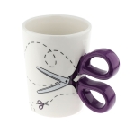 Ceramic Mug: Scissor Design ø9 x 11 cm. 400 ml, N4371.3