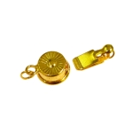 Round Box Clasp with Floral Pattern, 14mm