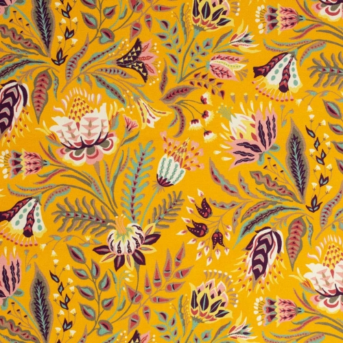 Upholstery Fabric, EUPHORIA fond jaune - OEKO-TEX, 2461604, Thevenon
