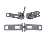 8 mm Plastic Zipper Slider with 2 pullers