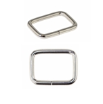 Square metal loop, spacer 25 mm x 20 mm for belt width 20 mm