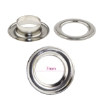 Steel made Eyelets, Grommits with washer, hole ø 7 mm, 30 pcs, set