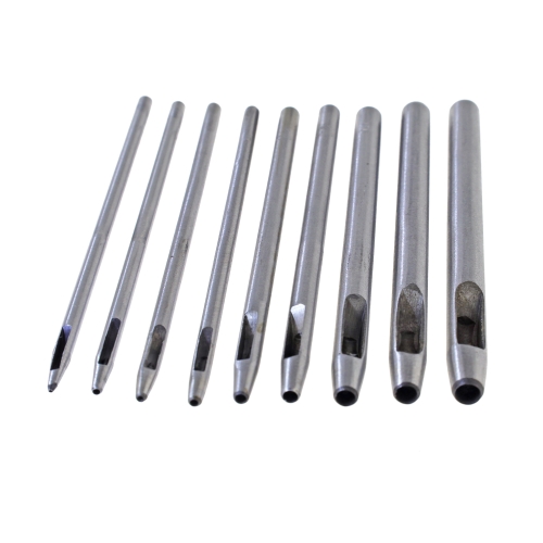 9 pcs Hollow Punch Set: ø0,5/1/1,2/1,5/2/2,5/3/3,5/4mm, KL2541