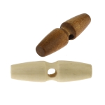 1 Hole Wood Button 50 x 13 mm
