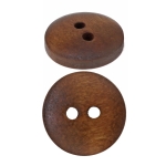 Wooden Button, 2 holes, ø15 mm x 3,8 mm (button size: 24L)