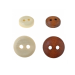 Wooden Button, 2 holes, ø10 mm x 3 mm (button size: 16L)