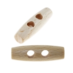 2 Hole Wood Button 40x12 mm