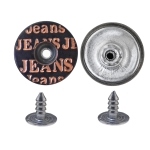 Metallist teksanööp, reljeefse mustriga, ø20 mm, suurus: 32L