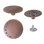 Nail fix button, jeans button, ø30 mm, Size: 48L