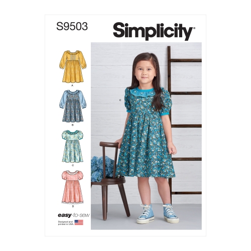 Simplicity Sewing Pattern S9503 Children`s Dresses