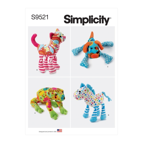 Simplicity lõikekomplekt Plush Animals SS9521OS