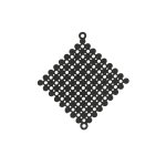 Ruudukujuline pitsiline riputis aasaga, Lightweight Diamond Patterned Pendan, 20mm