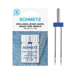 Twin Jeans Needle for Home Sewing Machines, Schmetz (Germany)
