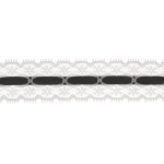 Кружево капрон c атласной лентой 2,5 cm 