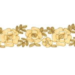 Tüllile tikitud metallikpits, 5,5 cm, 2052