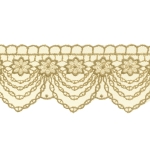 Кружево на сетке, 7 см, D52-4063