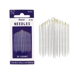 Gold-Eye Crewels (Embroidery) type needles, 20pcs, No.3-9, Double Swallow