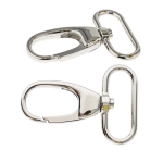 Karabiinihaka, jousilukko, 55 x 38 mm, hihnaan leveydella 25 (-30) mm