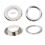 Плоские люверсы из латуни, люверсы с шайбой, отверстие ø 10 мм