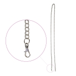 Decorative metal chain (iron) with fastening hooks, 6,5mm; 40 cm and 120 cm