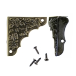 Nurkmised metalldetailid 37 x 37 mm (2tk ja 4 kruvu), materjali paksusele 12 mm ja rohkem