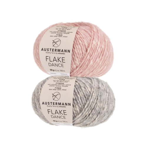 Puuvilla-villasekoite lanka Flake Dance, Austermann, 50 g = u. 100 m
